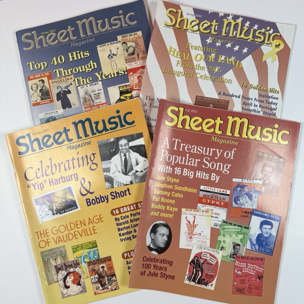 Sheet Music Magazine 2005 Complete Year 4 Issues Vocal Piano‎ Guitar Vintage